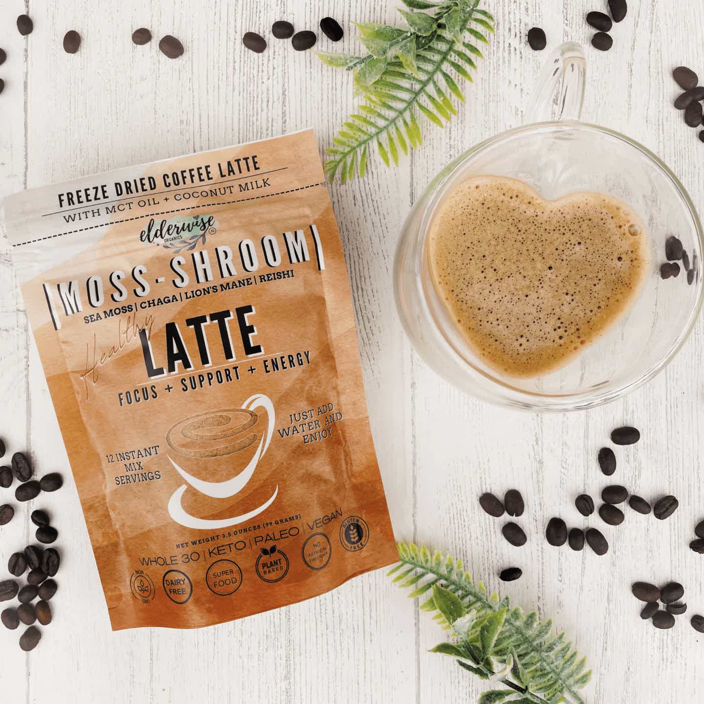 Coffee Latte | Moss-Shroom | Freeze Dried Instant Coffee Latte